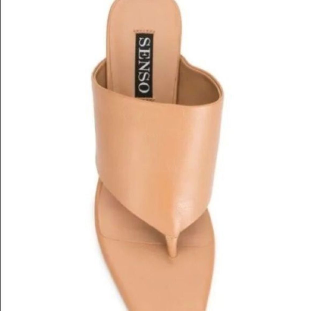 SENSO Nina Leather Heels Nude US 10.5 Chunky Heels - Picture 7 of 13